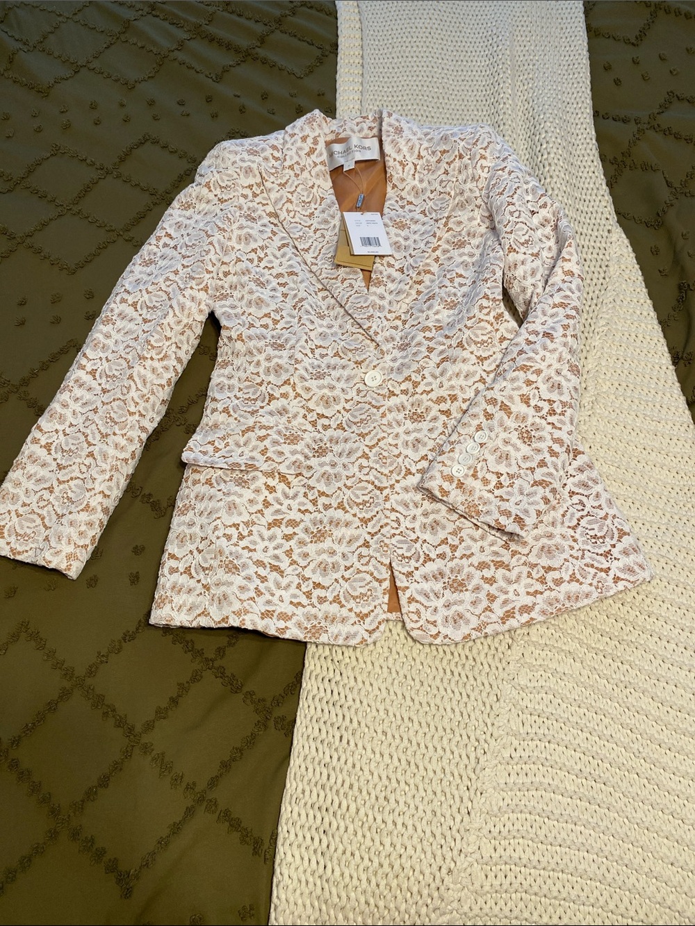 Michael Kors Collection White Lace Blazer NWT